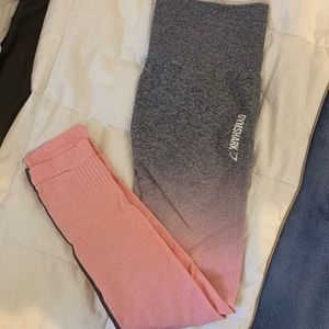 Gymshark ombré seamless - peach pink charcoal